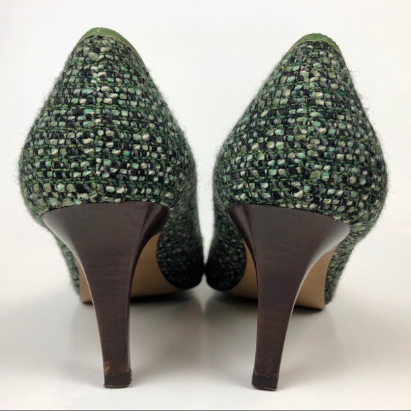 Ann Taylor Loft Tweed Leather Trim Tassel Pumps - Picture 4 of 8